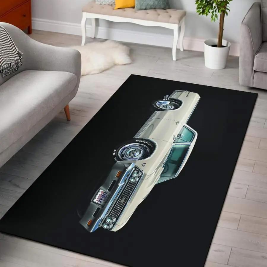 1966 chevy el camino muscle car art area rug living room rug home decor carpets Rectangle Rug