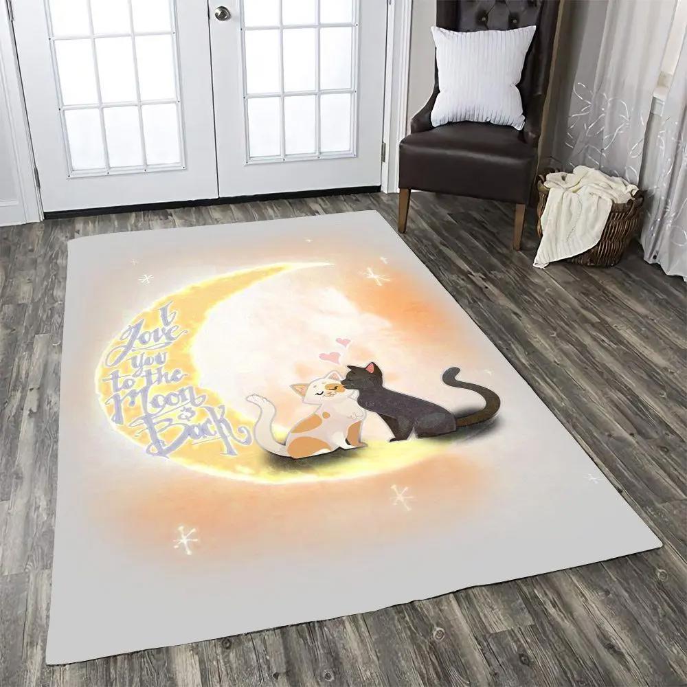 A couple of cat and moon dhcld0310at rug living room rug home decor Rectangle Rug