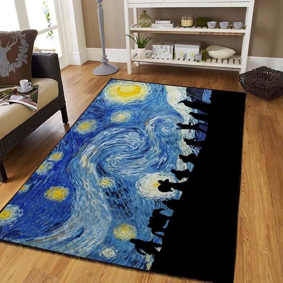 A night full of stars area rugs bedroom living room carpet cute home rug regtangle Rectangle Rug