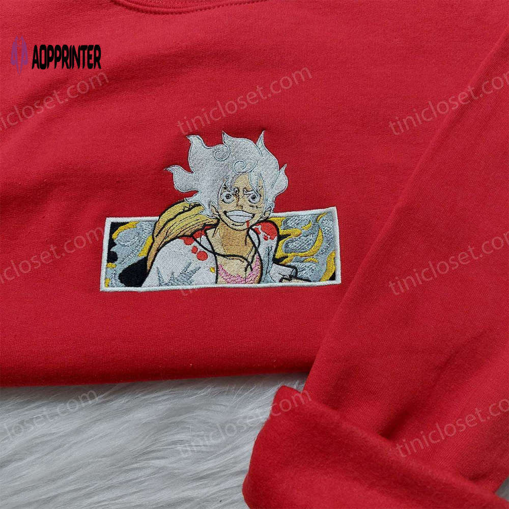 Anime embroidered shirt hoodie & sweatshirt: one piece luffy collection Embroidered Shirt