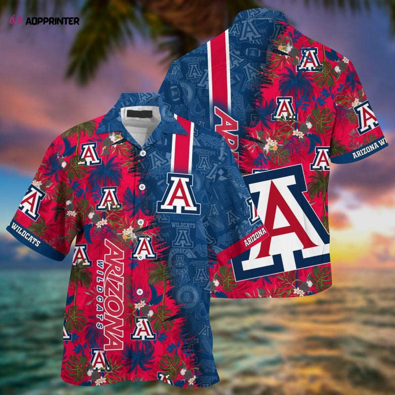 Arizona wildcats red blue tropical summer hawaiian shirt Hawaii Shirt