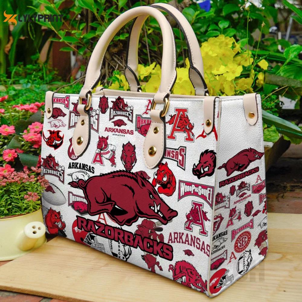 Arkansas razorbacks lover leather bag for women gift 1489 Women Leather Hand Bag