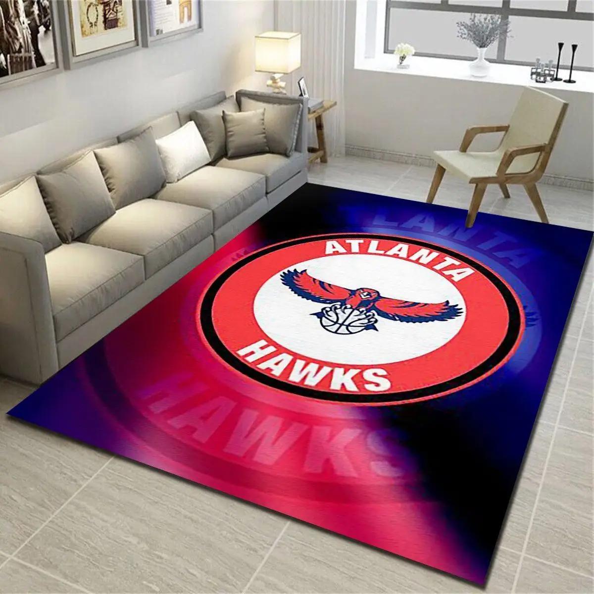 Atlanta hawks chargers nba living room bedroom carpet fan Rectangle Rug