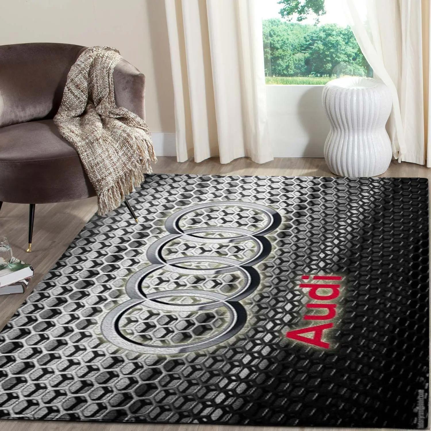 Audi logo supercars area rugs living room carpet fn151205 rug regtangle Rectangle Rug
