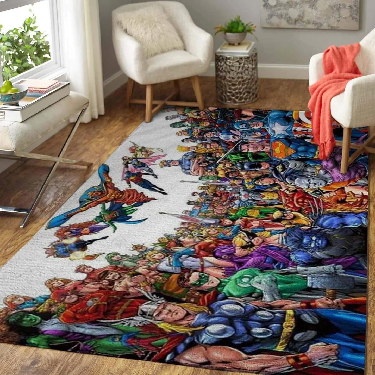 Avenger endgame captain america iron man rug 02 rug regtangle carpet Rectangle Rug
