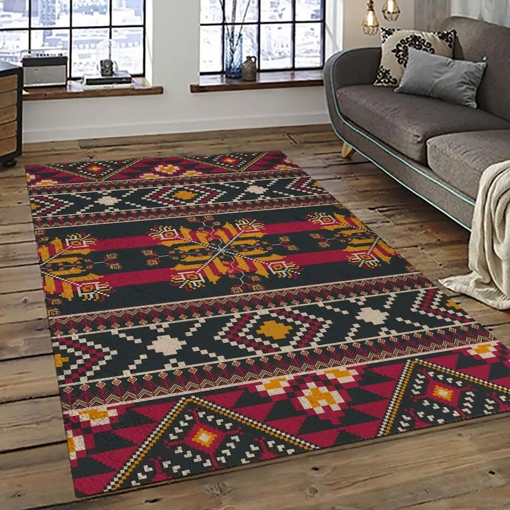 Aztec southwestern geometric shape pattern carpet area rug best gift for home decor event gift asg81 Rectangle Rug