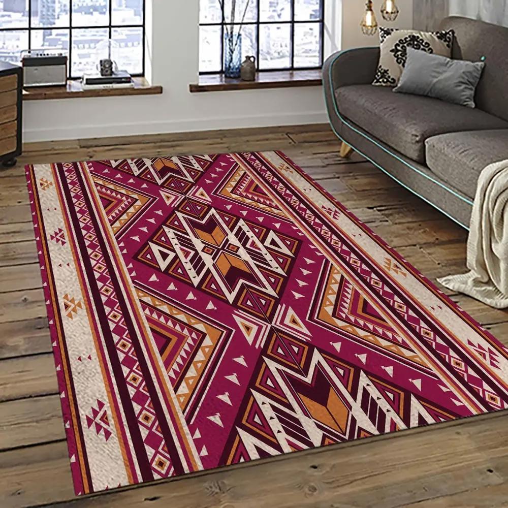 Aztec southwestern geometric shape pattern carpet area rug best gift for home decor event gift asg84 Rectangle Rug
