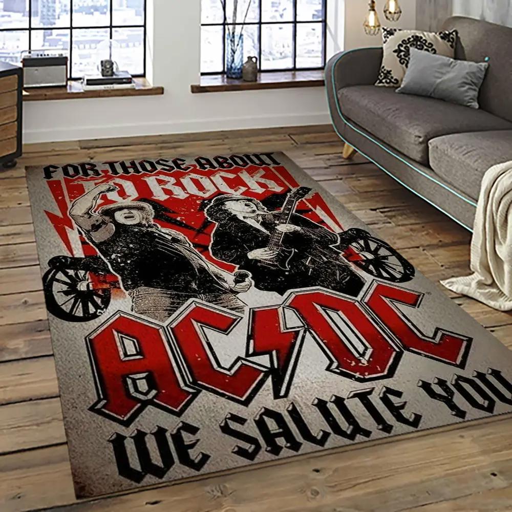 Band ac/dc music carpet rectangle area rug for living room bedroom decor acdc59 Rectangle Rug