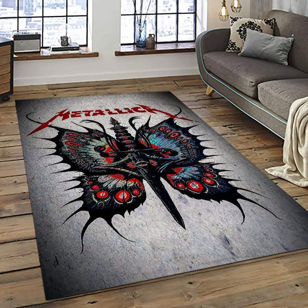 Band metallica music carpet rectangle area rug for living room bedroom decor ma88 Rectangle Rug