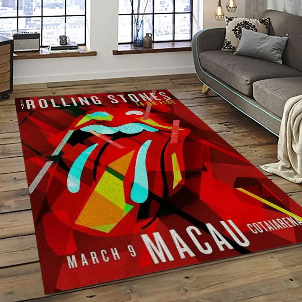 Band the rolling stones music carpet rectangle area rug for living room bedroom decor trs46 Rectangle Rug