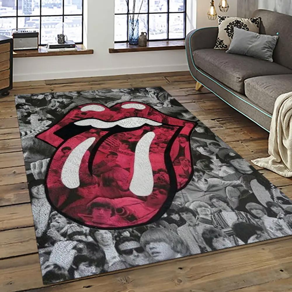 Band the rolling stones music carpet rectangle area rug for living room bedroom decor trs63 Rectangle Rug