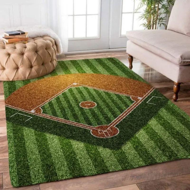 Baseball rectangle rug 22 area rug living room carpet rug regtangle carpet floor decor home decor Rectangle Rug