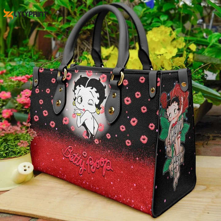 Betty boop 6 leather bag for women gift 4056 Women Leather Hand Bag