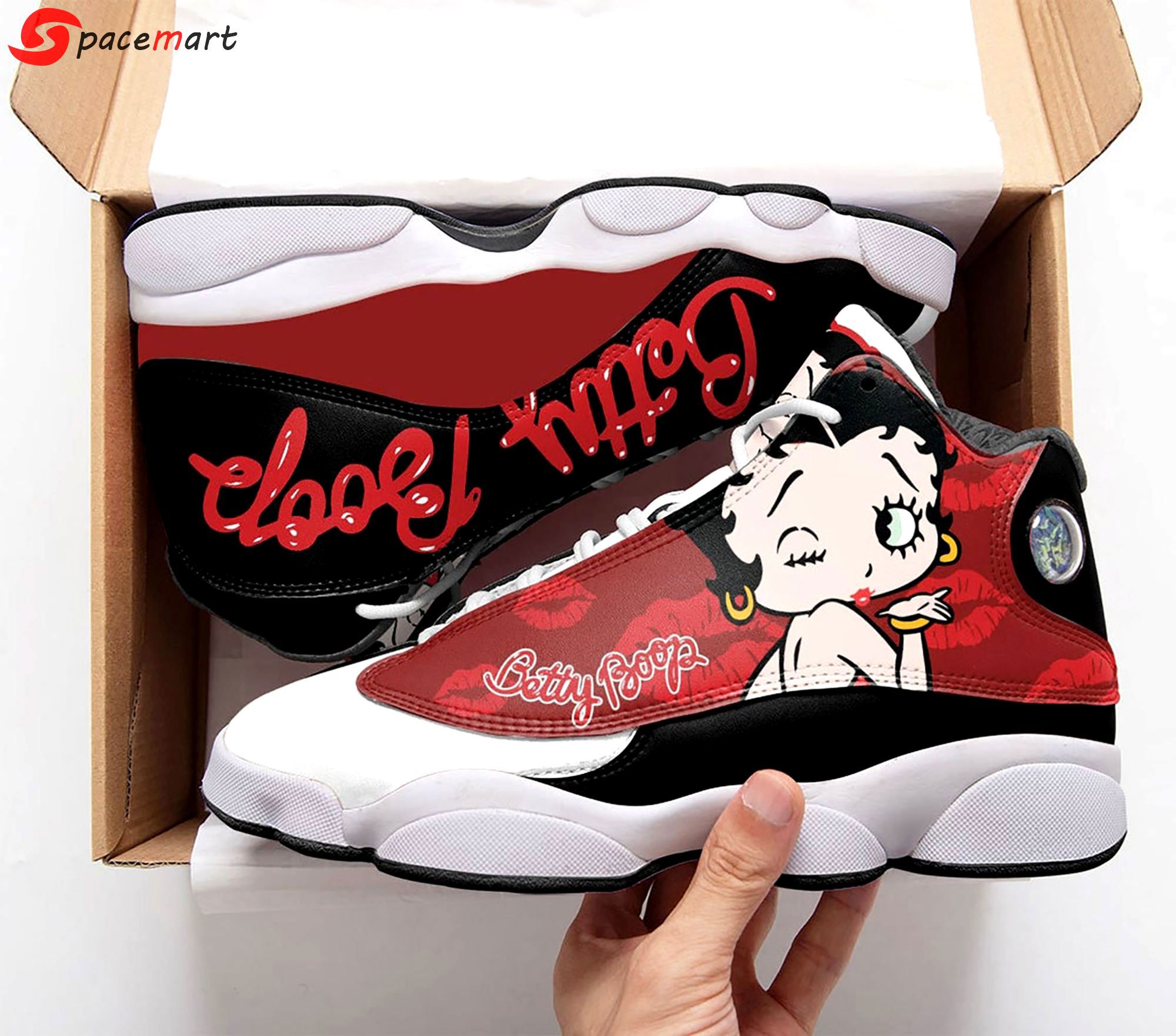 Betty boop air jordan 13 shoes sexy betty boop shoes betty boop sneakers betty boop leather shoes running shoes Air Jordan 13