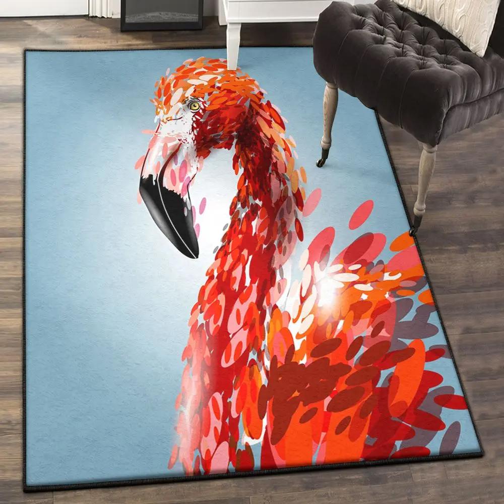 Bird lover modern rugs, flamingo rug Rectangle Rug
