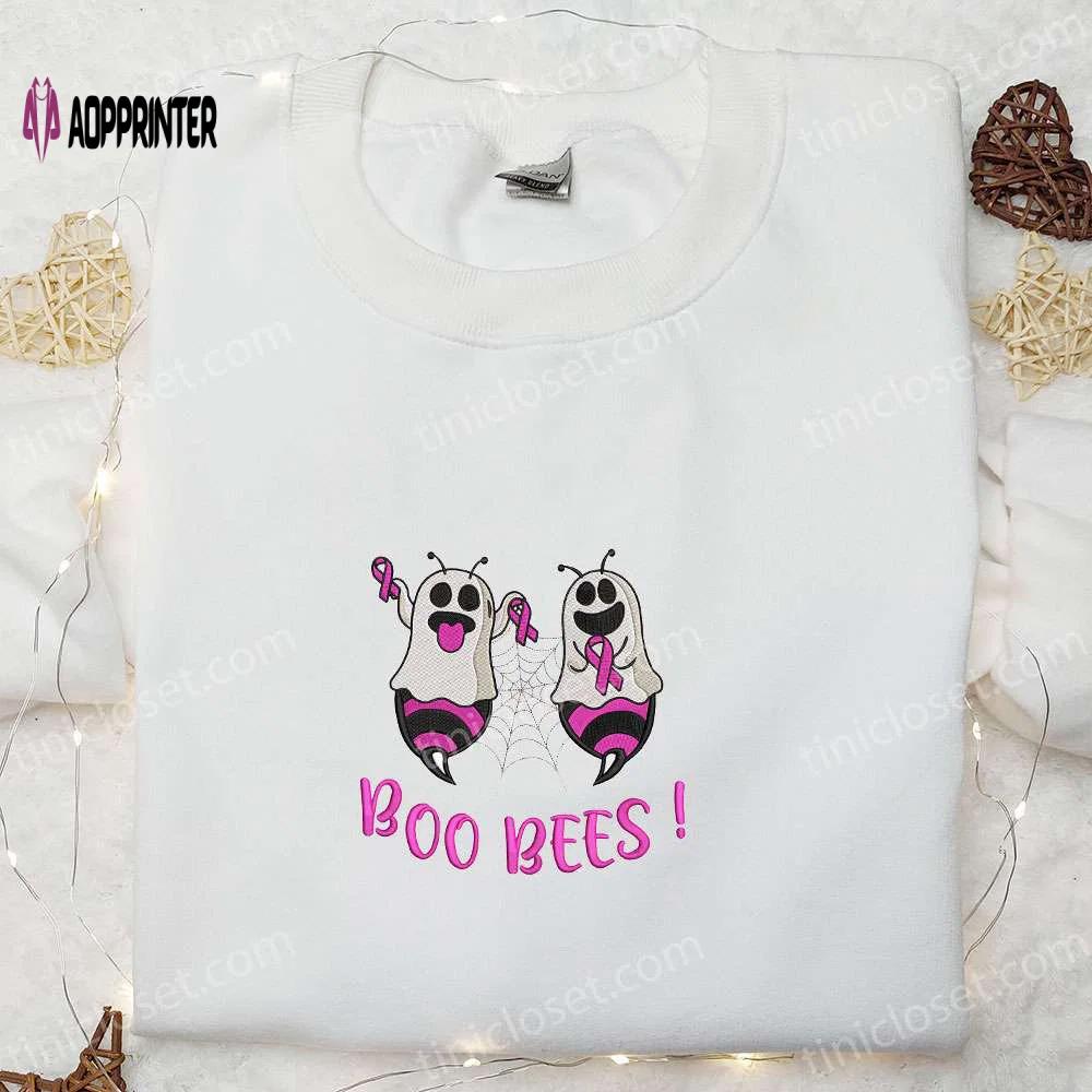 Boo bees ghost embroidered shirt – funny halloween gift for family Embroidered Shirt