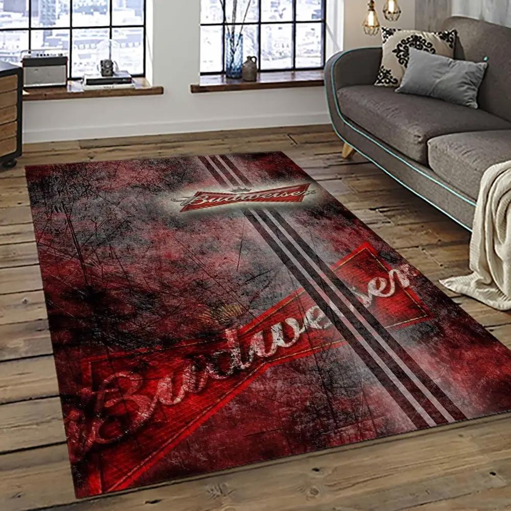 Budweiser american style beer retangle carpet area rug home decor gift best present for friends bw32 Rectangle Rug
