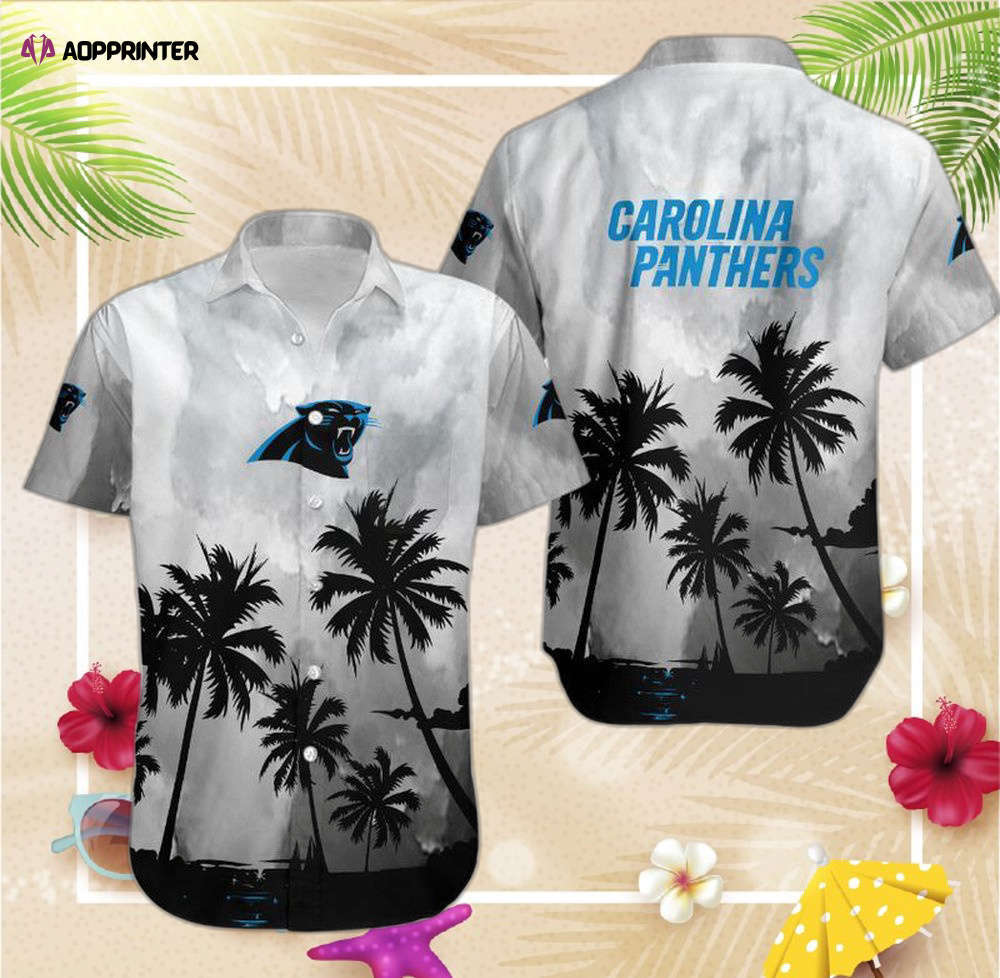 Carolina panthers coconut trees nfl gift for fan hawaiian Hawaii Shirt