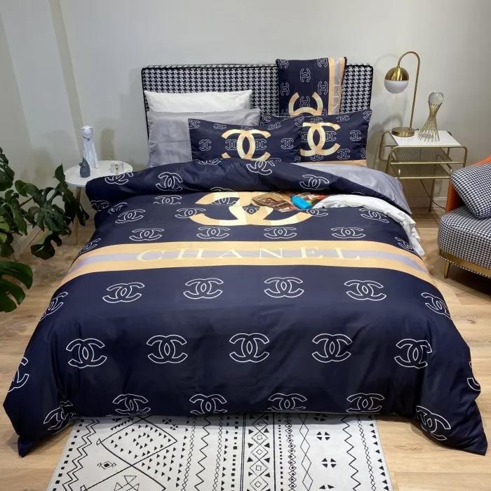 Chanel ... logo type 1854 Bedding Sets blankets hyperbeast Bedroom sheets bedclothes covers duvet home decor premium fashion brand bed linen luxury ideas bedspread