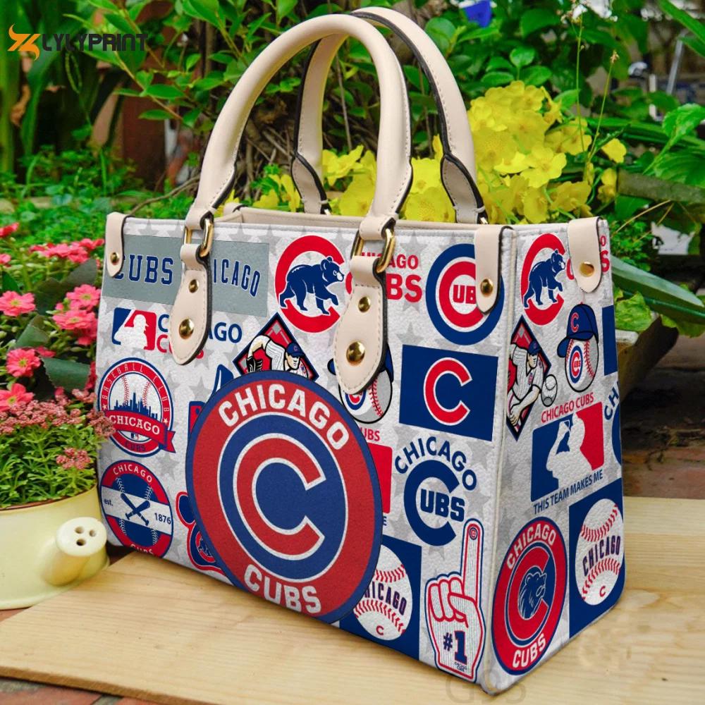 Chicago cubs i0 leather bag g95 2093 Women Leather Hand Bag
