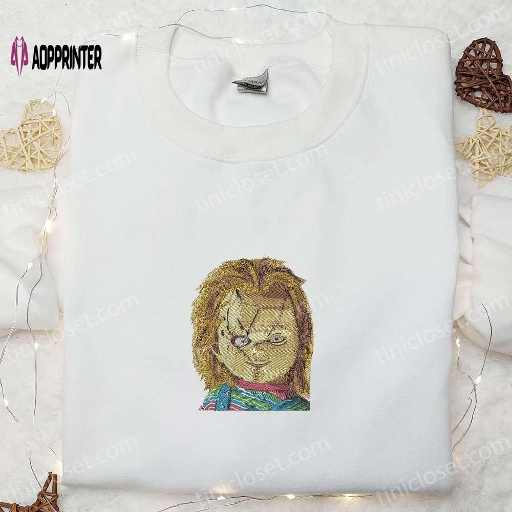 Chucky embroidered shirt: spooktacular halloween gift for family Embroidered Shirt