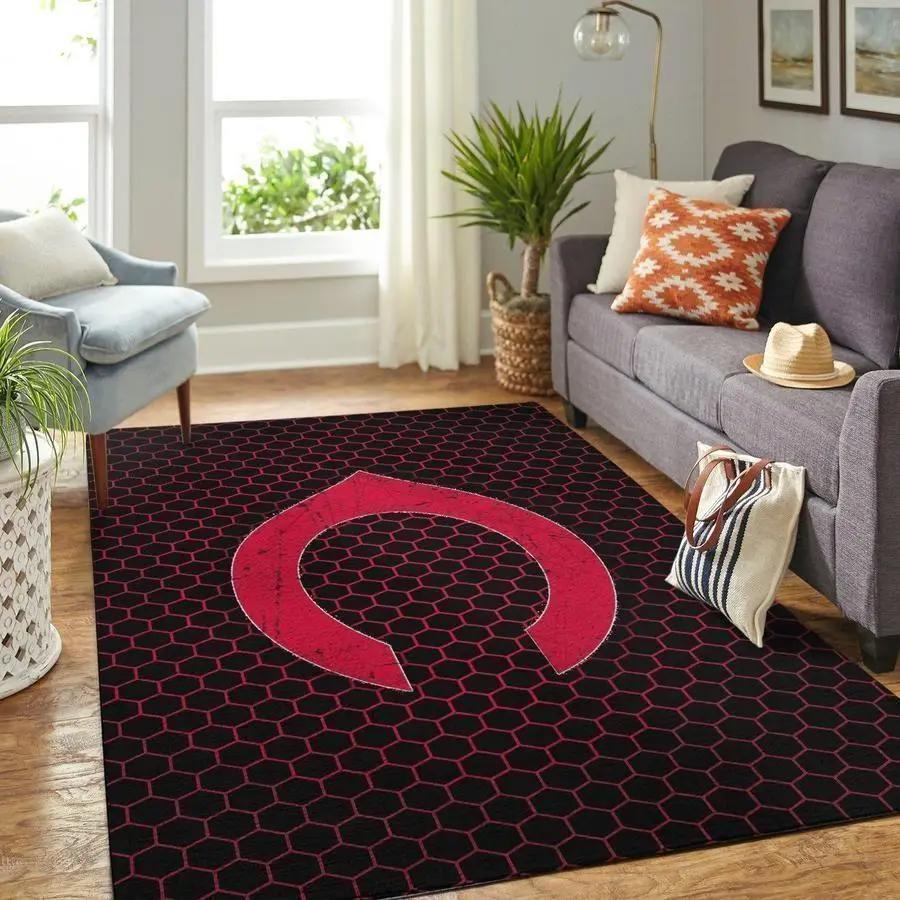 Cincinnati reds mlb baseball team logo carpet living room rugs v6651 Rectangle Rug