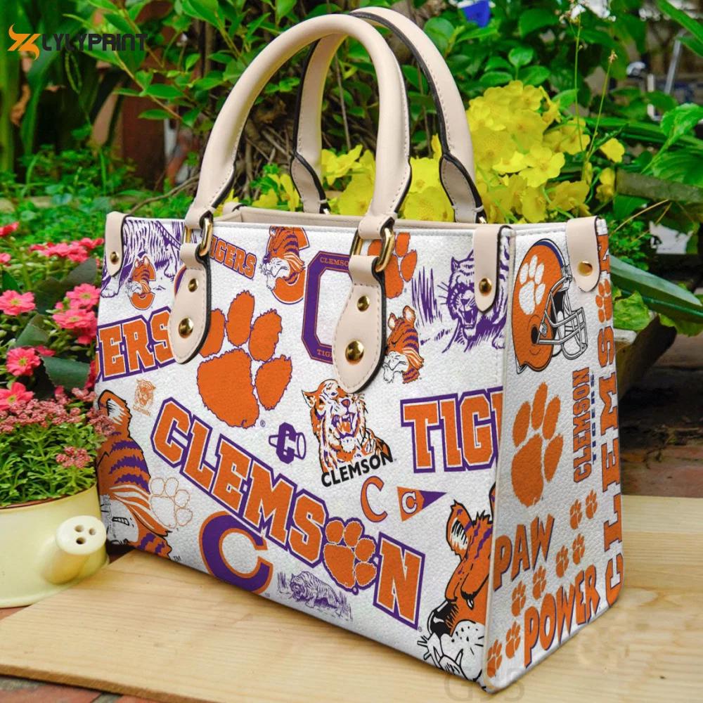 Clemson tigers a1 leather bag g95 1586 Women Leather Hand Bag