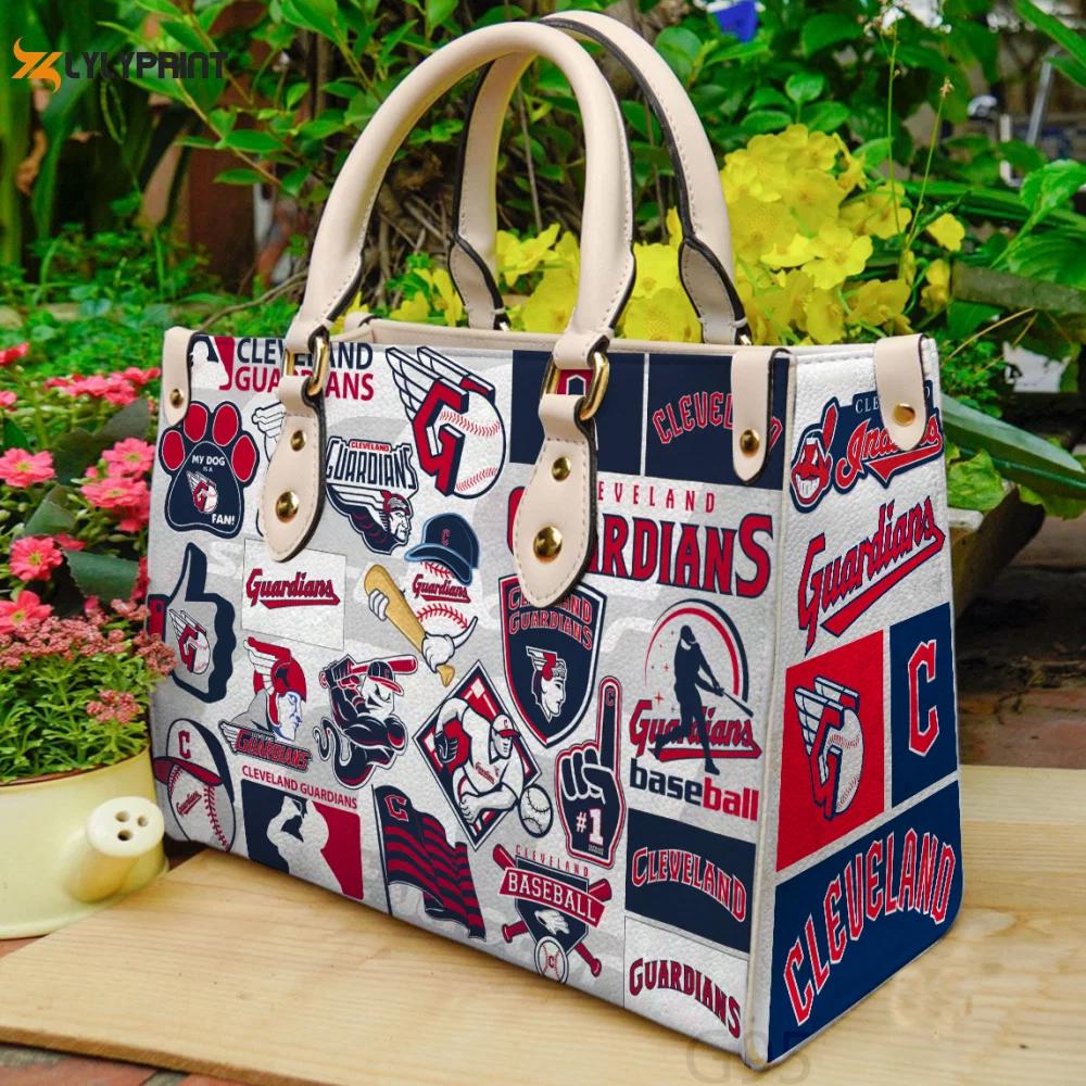 Cleveland indians leather bag for women gift 2030 Women Leather Hand Bag
