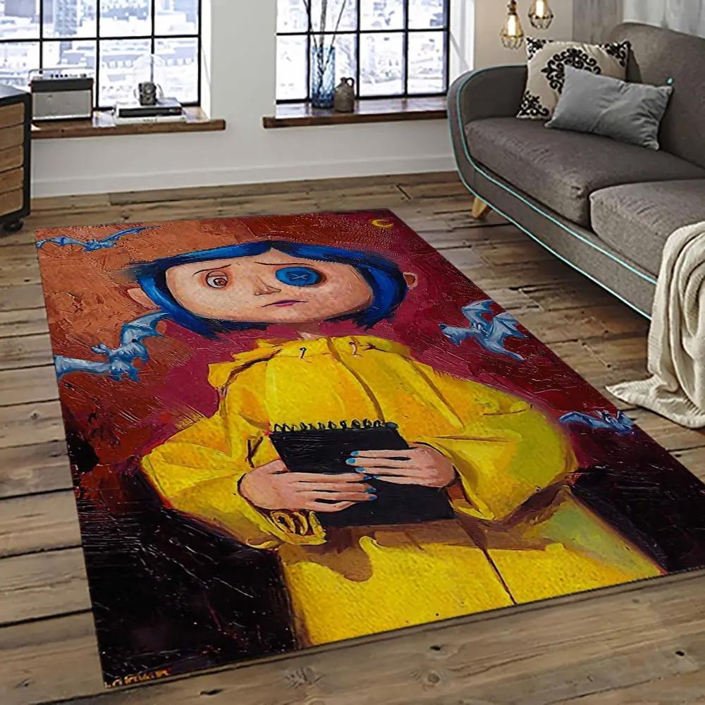 Coraline fantastic film movie carpet area rug home decor halloween gift best present for friends cr36 Rectangle Rug