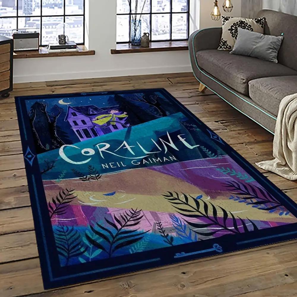 Coraline fantastic film movie carpet area rug home decor halloween gift best present for friends cr9 Rectangle Rug