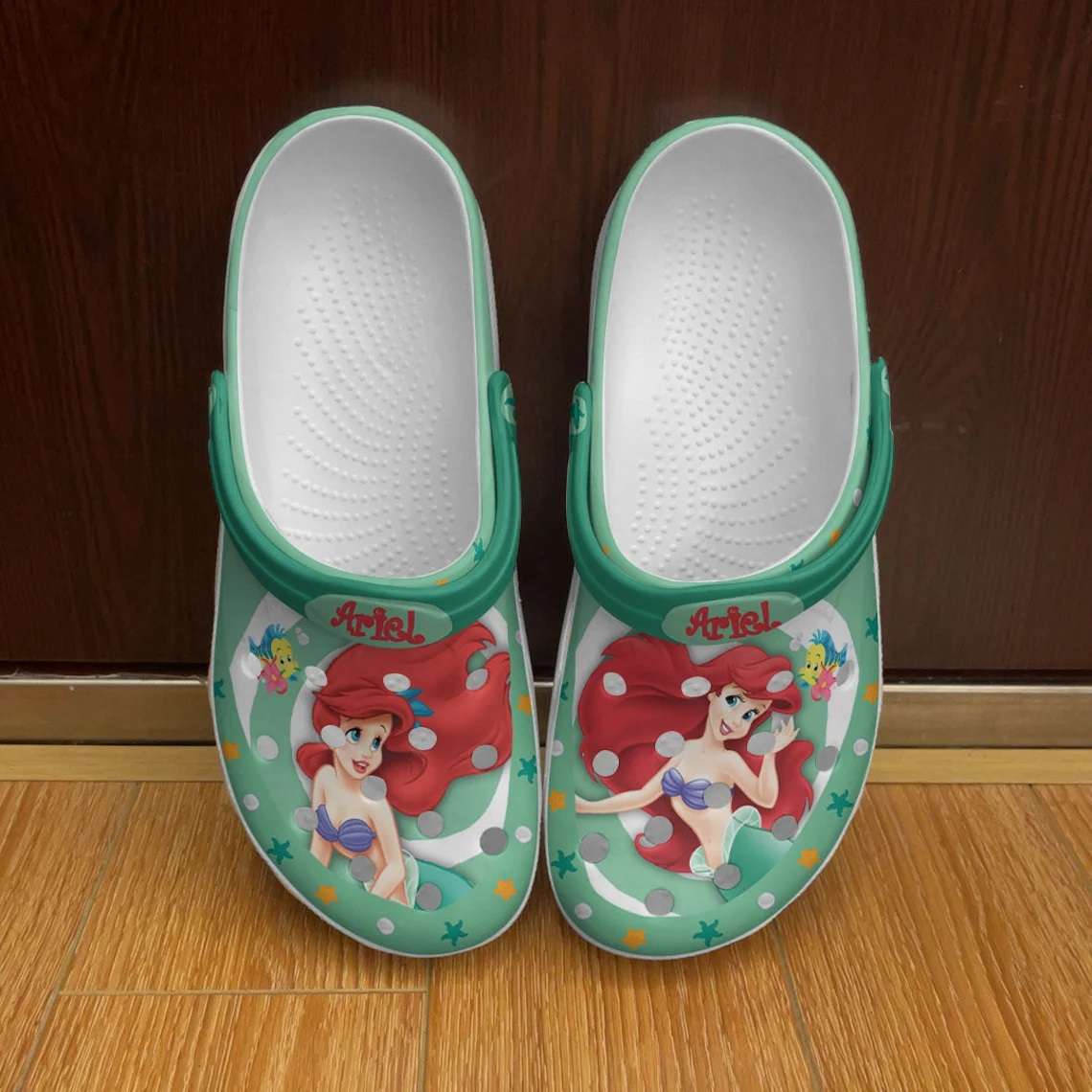 Crocs outfit - ariel princess star fish patterns green red disney graphic cartoon unisex crocs clogs crocband shoes - 46 Crocs Outfit