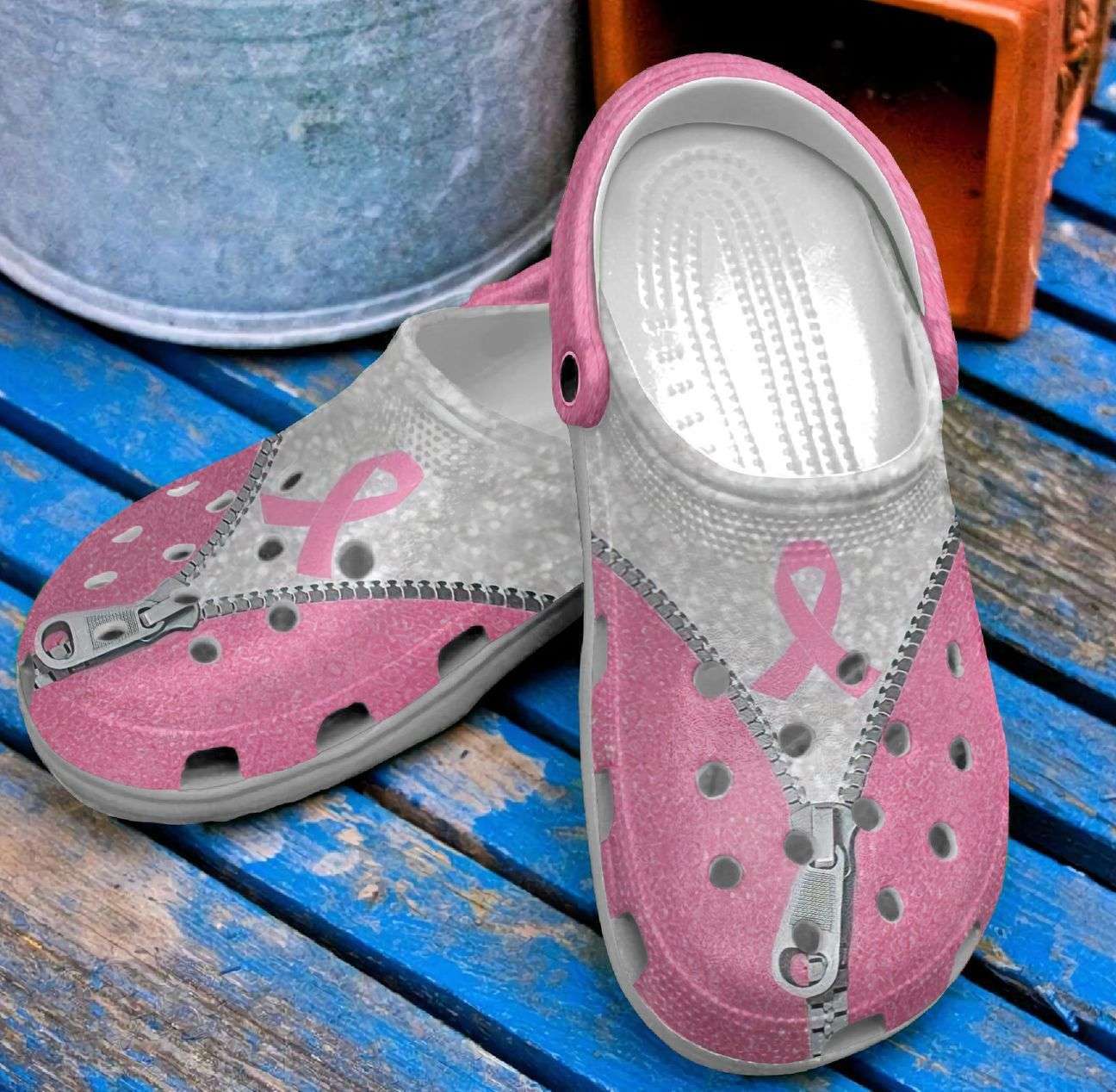 Crocs outfit - breast cancer zip line crocs crocband clog shoes - 320 Crocs Outfit
