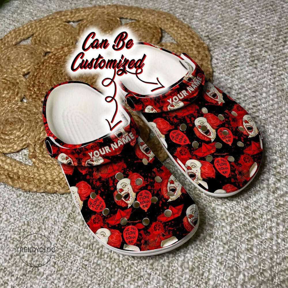 Crocs outfit - halloween crocs personalized spooky scary movie it clown pennywise seamless clogs crocband shoes - 998 Crocs Outfit