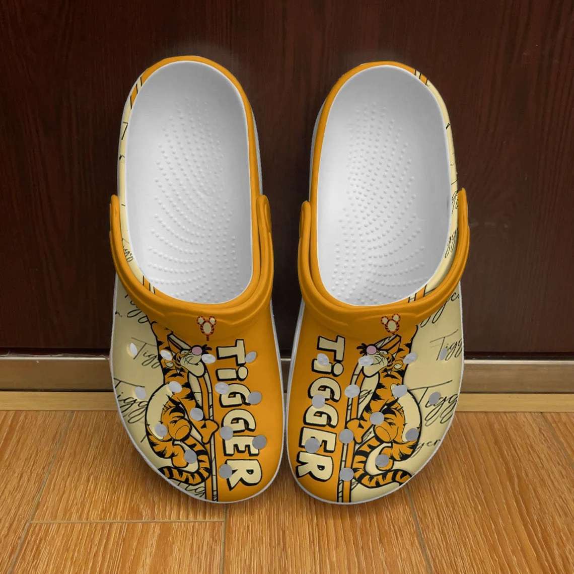 Crocs outfit - tigger the tiger strips yellow orange disney graphic cartoon unisex crocs clogs crocband shoes - 2224 Crocs Outfit