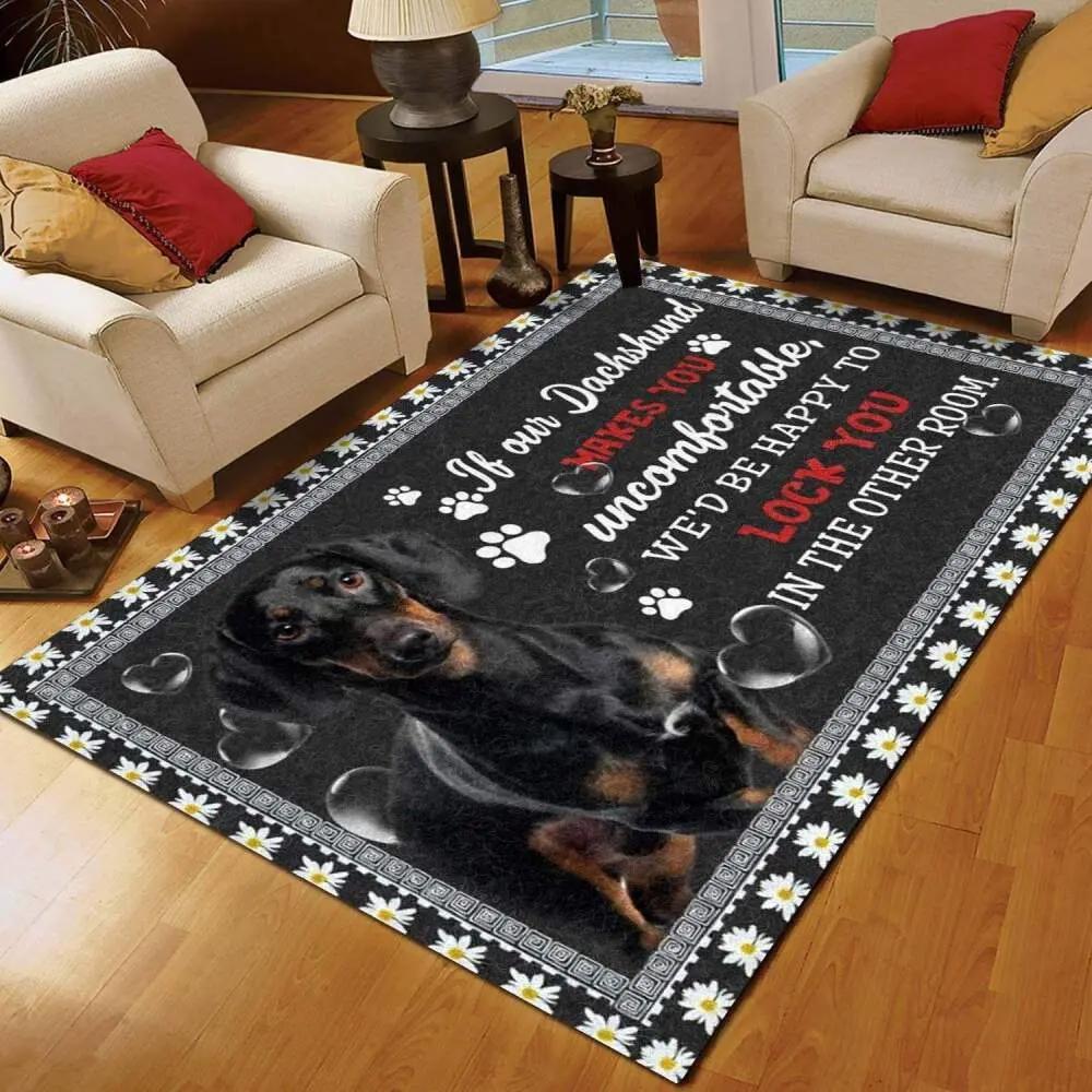 Dachshund rug rcdd81f25424 area rug living room carpet rug regtangle carpet floor decor home decor Rectangle Rug