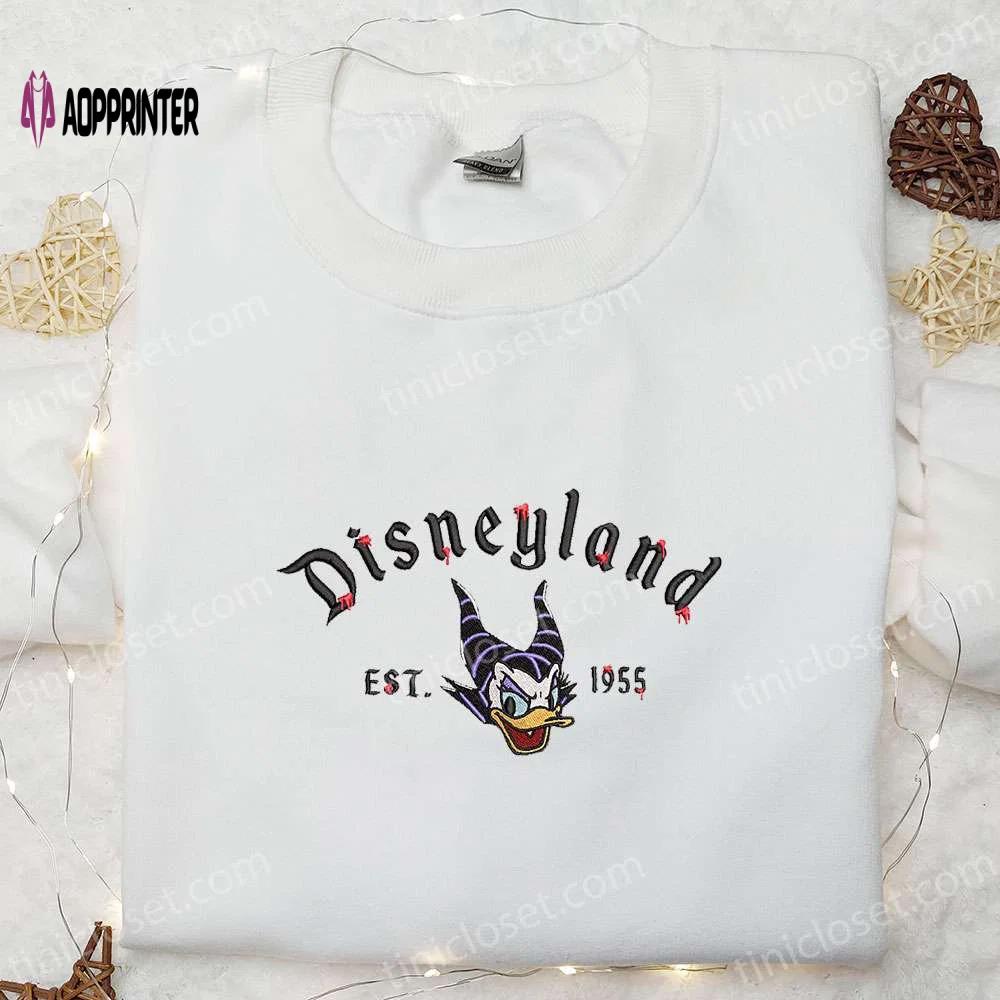 Daisy duck maleficent evil est 1955 sweatshirt – perfect for halloween! disney embroidered hoodie Embroidered Shirt
