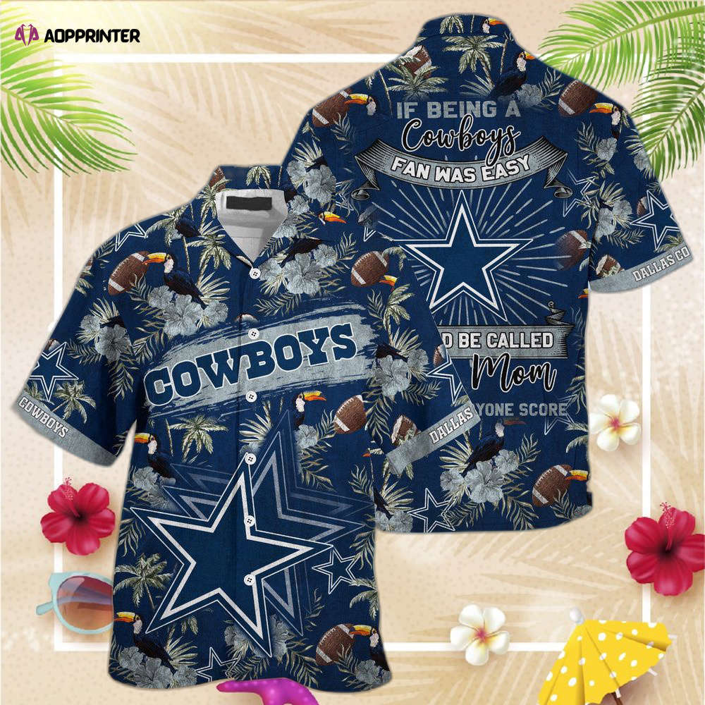 Dallas cowboys nfl summer hawaiian shirt and shorts sporty mom lets everyone score Hawaii Shirt