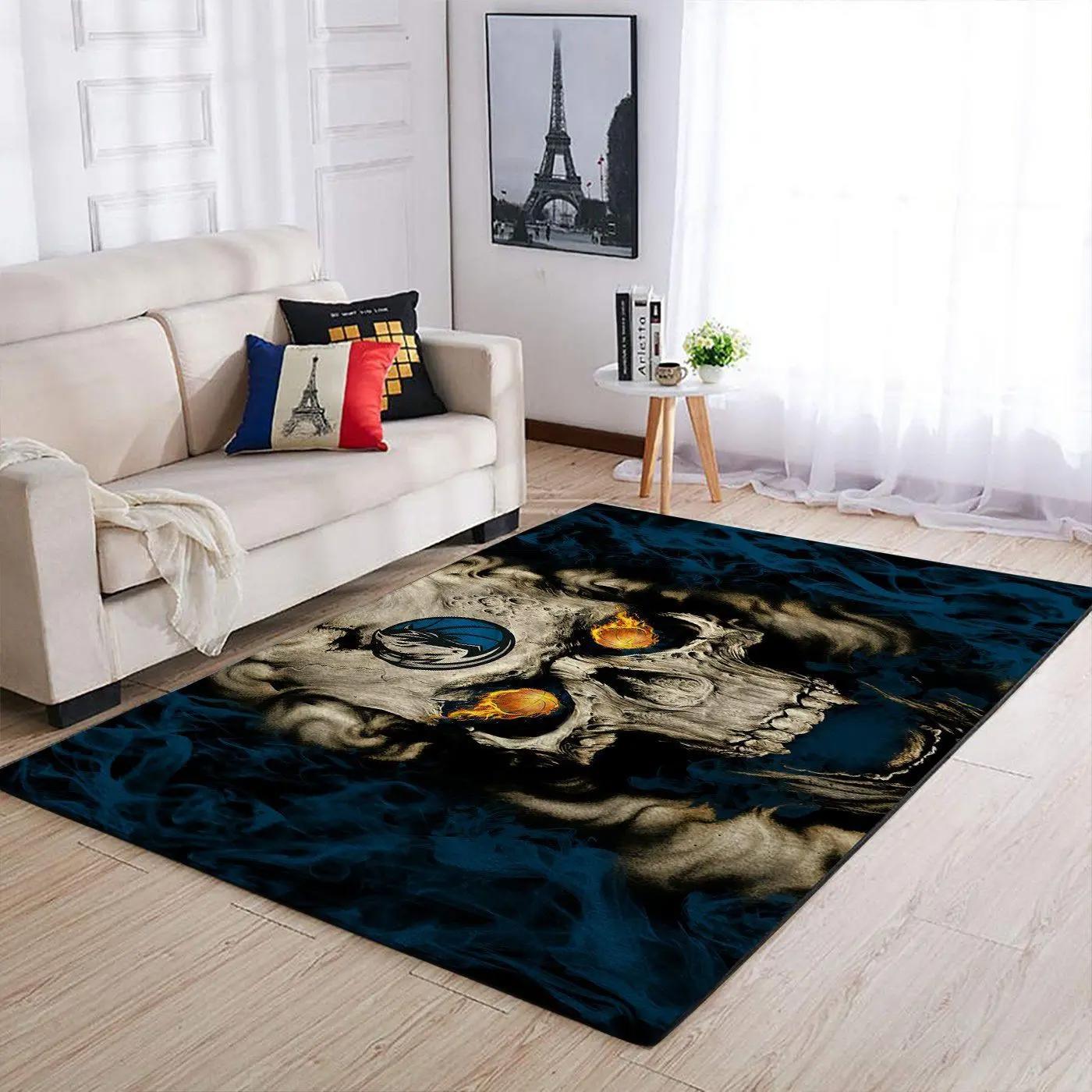 Dallas mavericks nba area rugs skull style living room carpet regtangle carpet Rectangle Rug