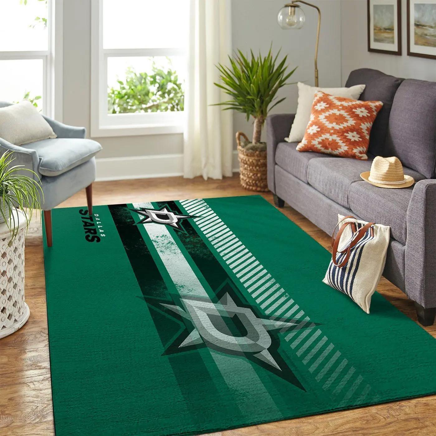 Dallas stars area rugs nhl hockey living room carpet team logo 20030450 2 Rectangle Rug