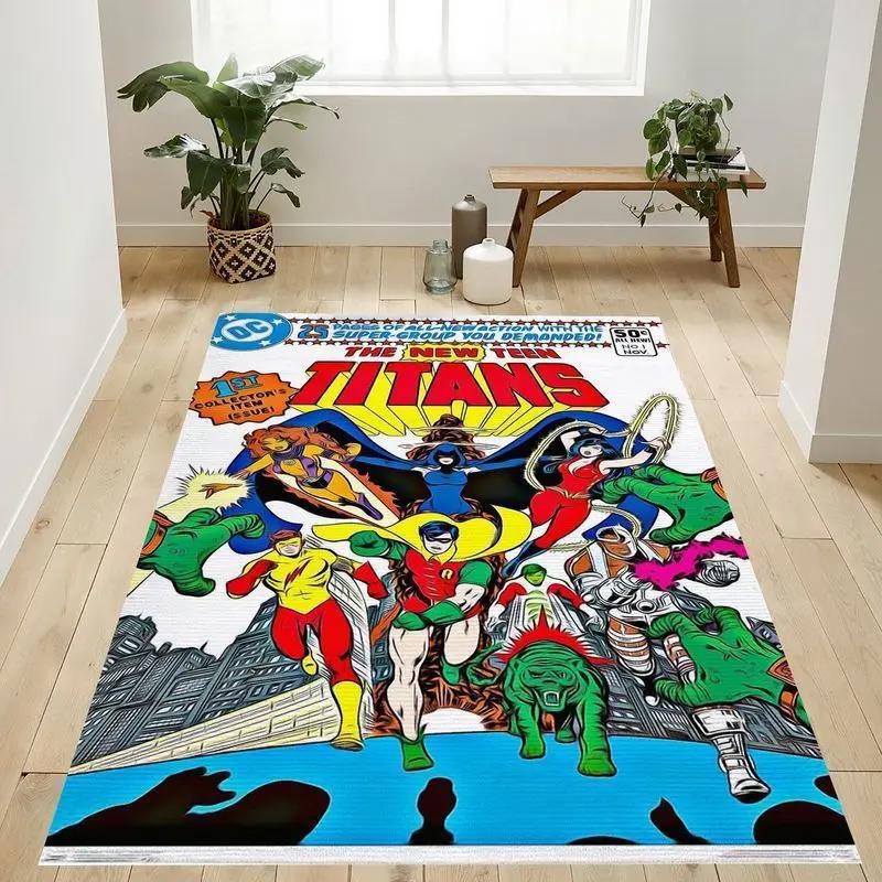 Dc comics teen titans the new teen titans area rug living room and bed room rug rug regtangle carpet floor decor home decor Rectangle Rug