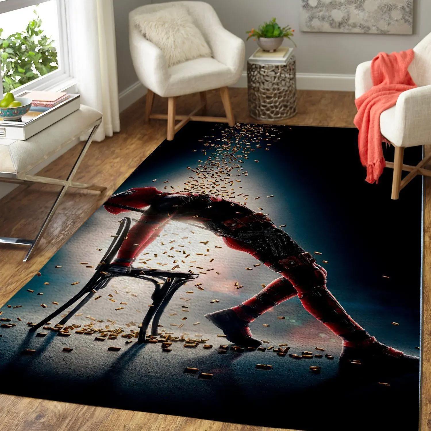 Deadpool area rugs marvel superhero floor home decor rb7a8e7e8504 rug Rectangle Rug