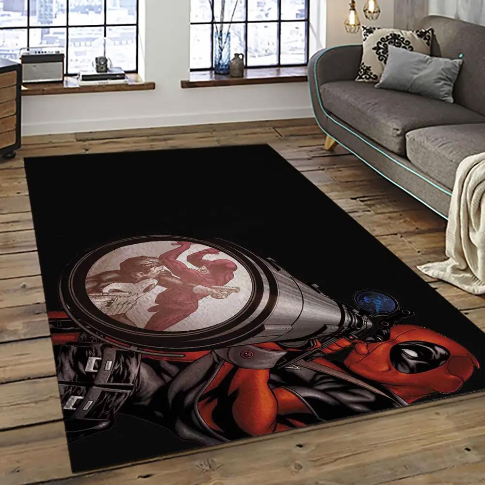 Deadpool marvel movie retangle carpet area rug home decor best gift for fan and friends dp33 Rectangle Rug
