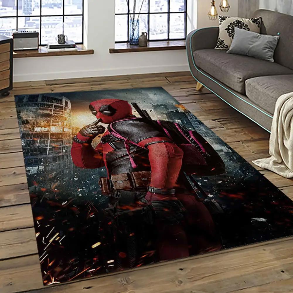 Deadpool marvel movie retangle carpet area rug home decor best gift for fan and friends dp56 Rectangle Rug