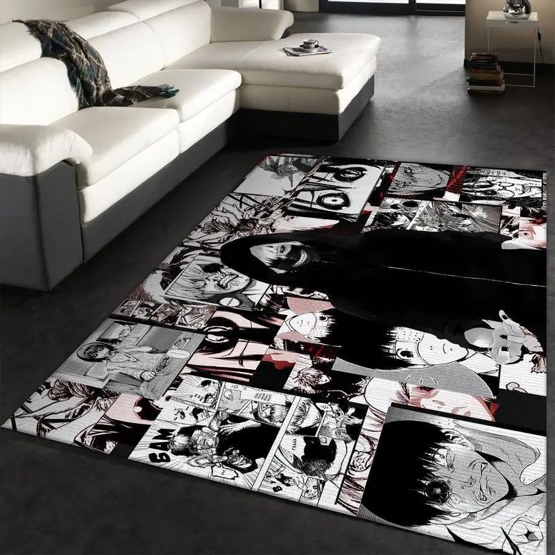 Death note anime 1 area rug living room and bed room rug rug regtangle carpet floor decor home decor Rectangle Rug