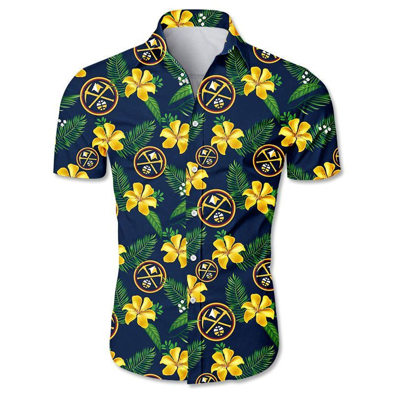 Denver nuggets hawaiian shirt short sleeve for summer Hawaii Shirt Shorts & Flip Flops