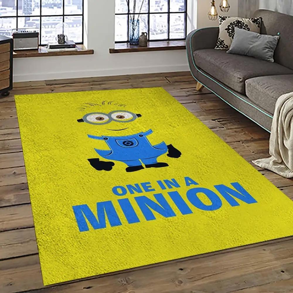 Despicable me film movie minion characters area rug home decor halloween gift best present for friends dmm68 Rectangle Rug
