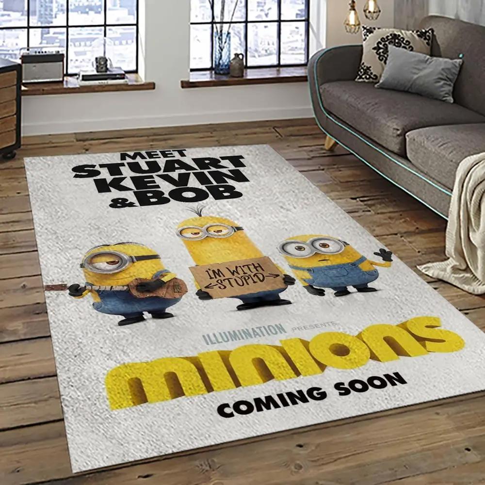 Despicable me film movie minion characters area rug home decor halloween gift best present for friends dmm70 Rectangle Rug