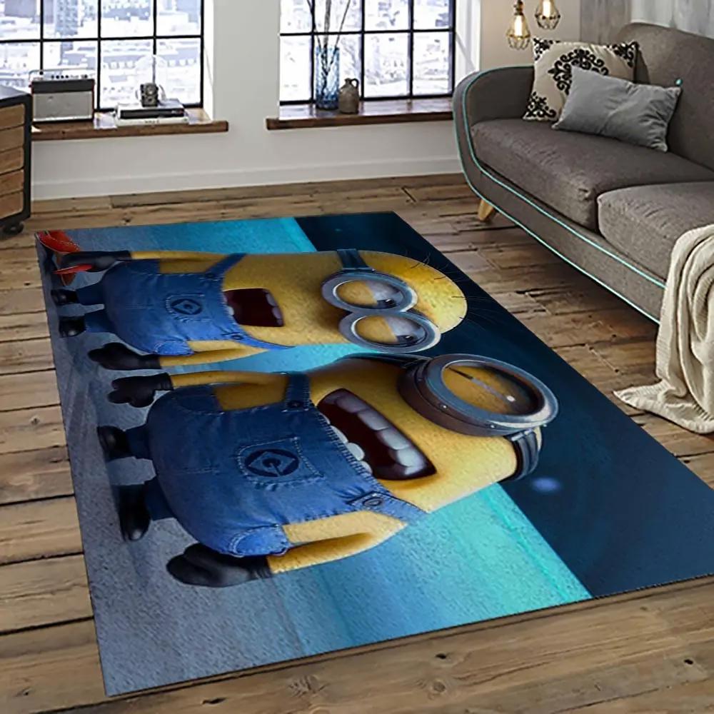 Despicable me film movie minion characters area rug home decor halloween gift best present for friends dmm85 Rectangle Rug