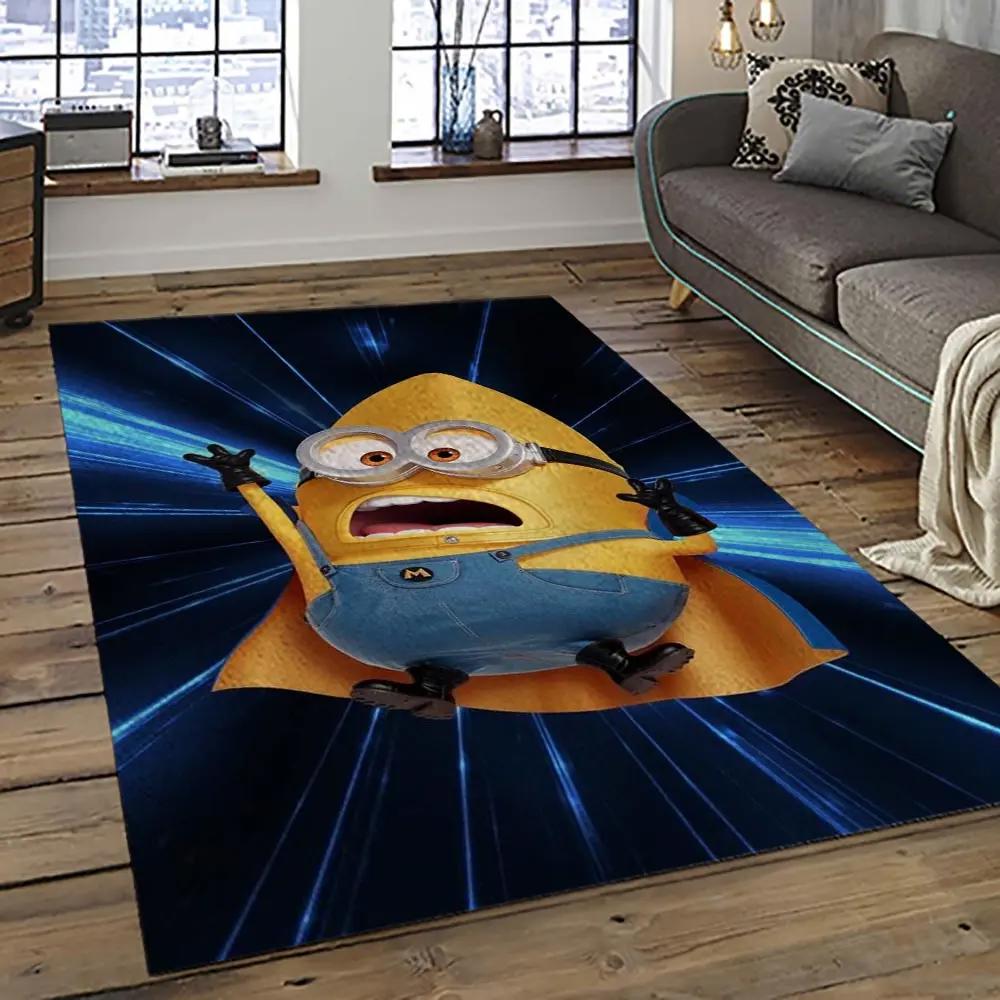 Despicable me film movie minion characters area rug home decor halloween gift best present for friends dmm9 Rectangle Rug