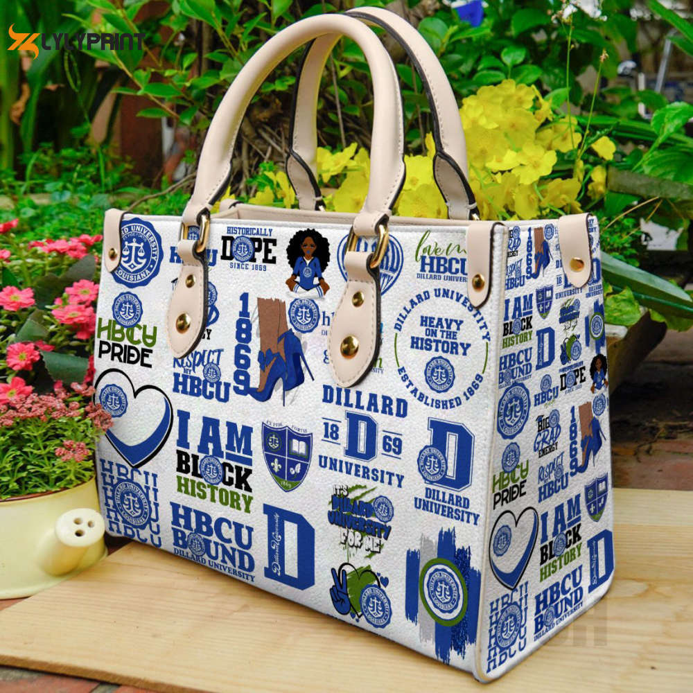 Dillard university bleu devils 2 leather handbag 2775 Women Leather Hand Bag